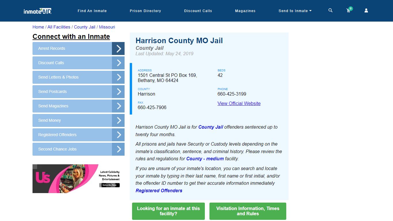 Harrison County MO Jail - Inmate Locator